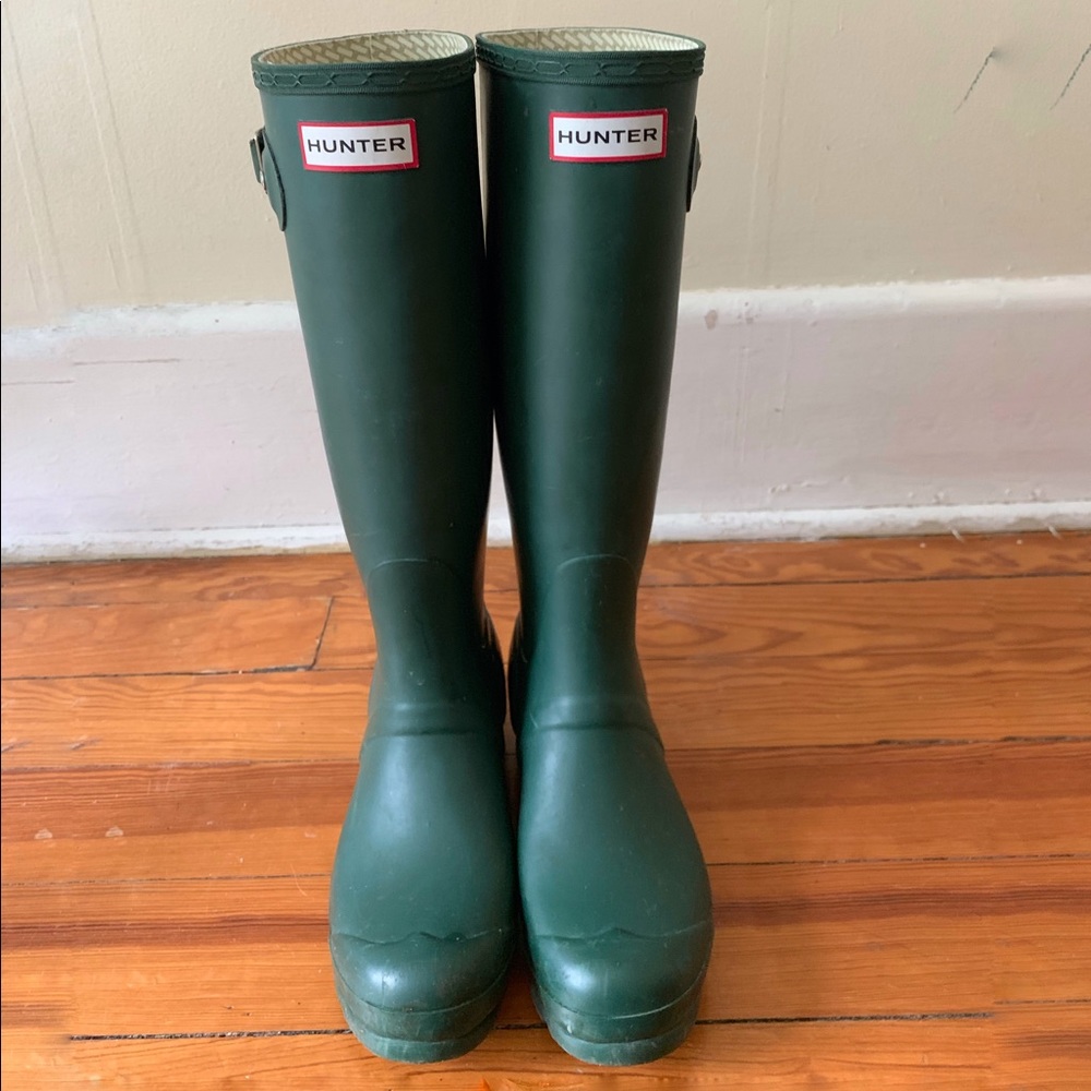 Original Tall Hunter Rainboots Forest Green Size 7